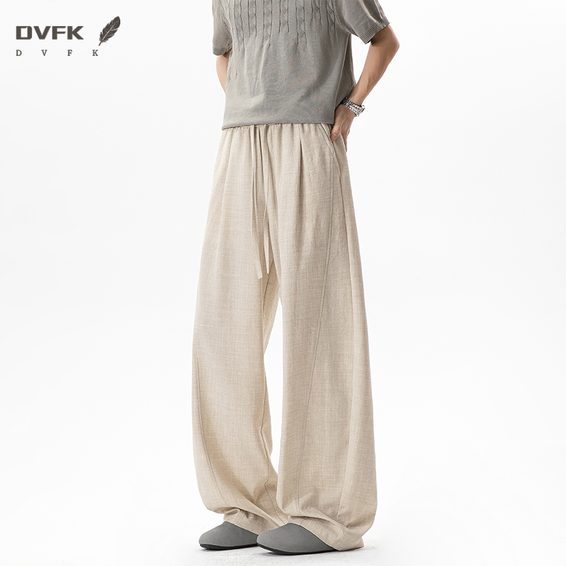 Men Linen Wide Leg Pants Draws - Linen Pant Wide ulasan dan harga