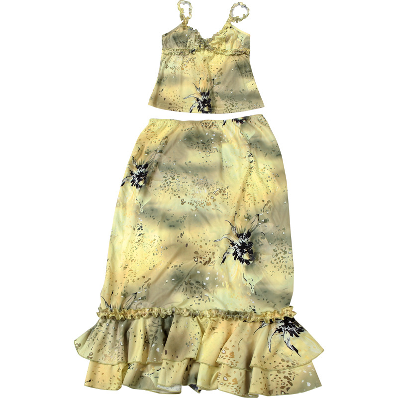 Women's Dress 2 Piece Floral P - Midi Skirt Floral ulasan dan harga