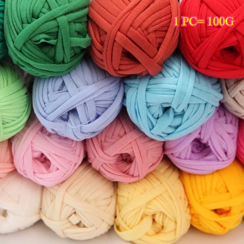 100g T Shirt Knitting Yarn For - Crochet Bag Raffia ulasan dan harga