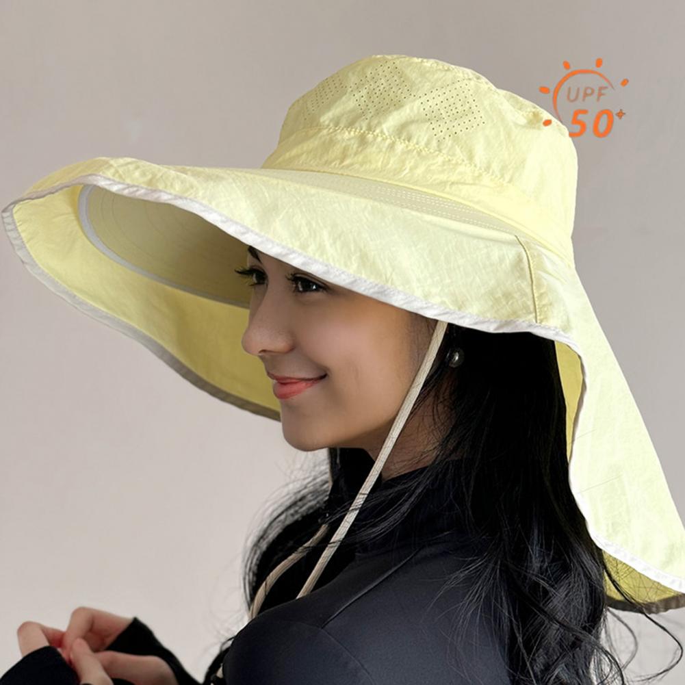Women Sun Hat with Neck Flap W - Hat Floppy Wide ulasan dan harga