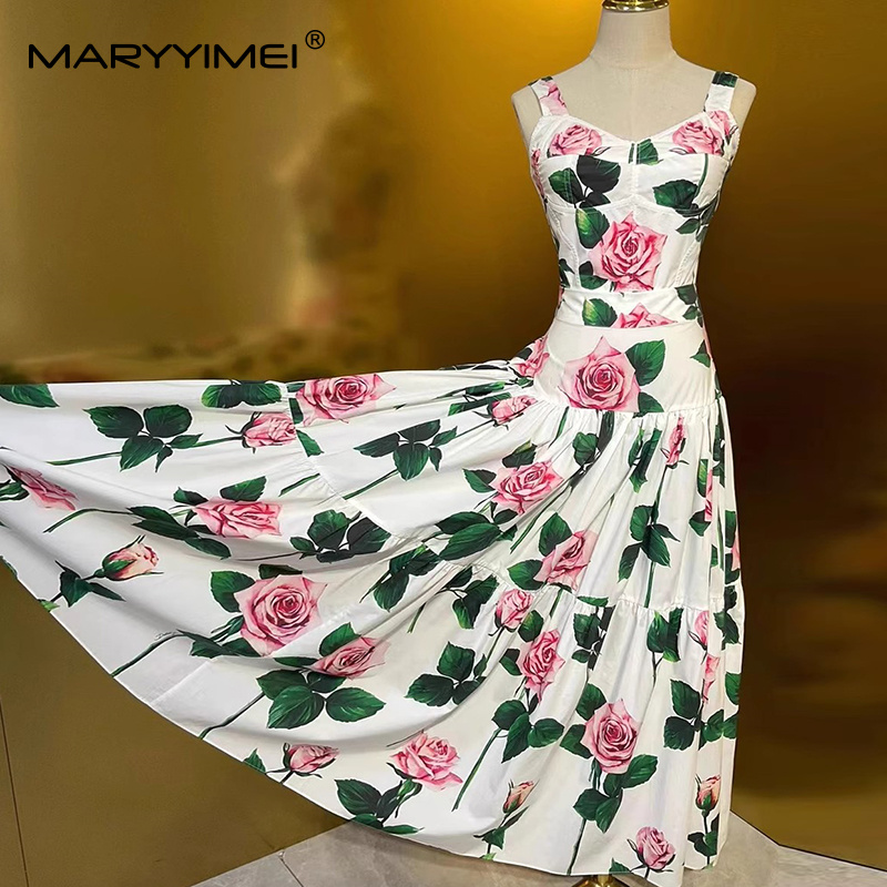 MARYYIMEI Floral-Print Pleated - Romper Floral Print ulasan dan harga